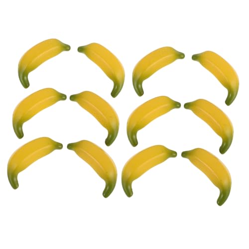 OFFIGAM 15 Stück Miniaturisierte Künstliche Bananen Realistische Fake Obst Deko für DIY Fotografie Partydekoration und Bastelarbeiten für Altersgruppen von OFFIGAM