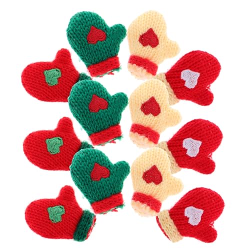 OFFIGAM 16 Stück Weihnachtsstrickhandschuhe Aus Wolle Weiße Handschuhe Fingerlose Handschuhe Damen Gestrickte Handschuhe Basteln Puppenhaushandschuhe Miniatur Figur Mini-hüte Plüsch OFFIGAM 16 Stück Weihnachtsstrickhandschuhe Aus Wolle Weiße Handschuhe Fingerlose Handschuhe Damen Gestrickte Handschuhe Basteln Puppenhaushandschuhe Miniatur Figur Mini-hüte Plüsch von OFFIGAM
