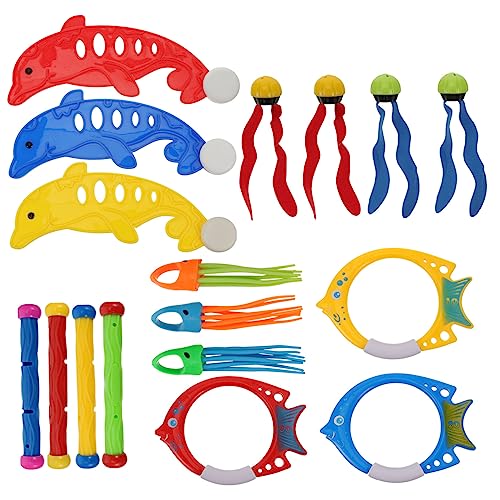 OFFIGAM 17 Stück Teiliges Unterwasser Tauchspielzeug für Badespielzeug für Pool Fördert Tauchen und Macht Schwimmen Spannender Zufällige Farbe Zufällige Farbe OFFIGAM 17 Stück Teiliges Unterwasser Tauchspielzeug für Badespielzeug für Pool Fördert Tauchen und Macht Schwimmen Spannender Zufällige Farbe Zufällige Farbe von OFFIGAM