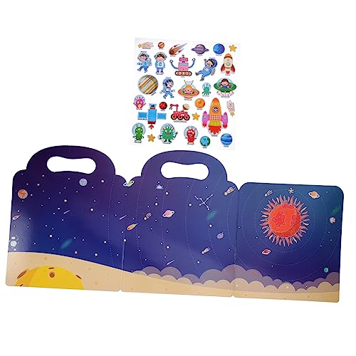 OFFIGAM 1Satz DIY Aufkleberbuch für Entzückende Wiederverwendbare Puffy Sticker für Vorschulkinder Fördert Eltern Junge Mädchen Interaktion für Reisen und Kreative Lernspiele von OFFIGAM
