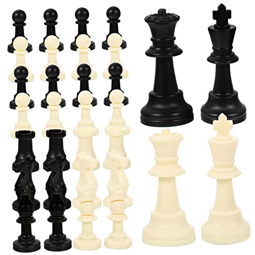 OFFIGAM 1Satz Ersatz Schachfiguren aus Kunststoff Internationale Schachstücke Königshöhe für Brettspiele Leicht und Tragbar für Schachliebhaber und Schulungen OFFIGAM 1Satz Ersatz Schachfiguren aus Kunststoff Internationale Schachstücke Königshöhe für Brettspiele Leicht und Tragbar für Schachliebhaber und Schulungen von OFFIGAM