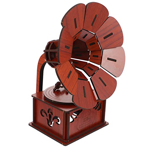 OFFIGAM 1Satz Holz Puzzle Grammophon Modell DIY für Exquisites Puzzlespielzeug zur Selbstmontage Wohnaccessoire und für Jungen und Mädchen OFFIGAM 1Satz Holz Puzzle Grammophon Modell DIY für Exquisites Puzzlespielzeug zur Selbstmontage Wohnaccessoire und für Jungen und Mädchen von OFFIGAM