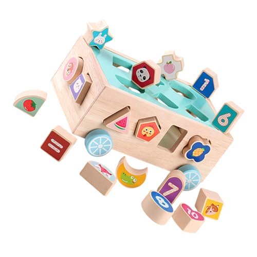 OFFIGAM 1satz Kognitive Holzspielzeug Für Kleinkinder Formen Sortierspiel Mit Fahrzeugdesign Fördert Farbwahrnehmung Und Motorische Fähigkeiten Für Alte Mädchen von OFFIGAM