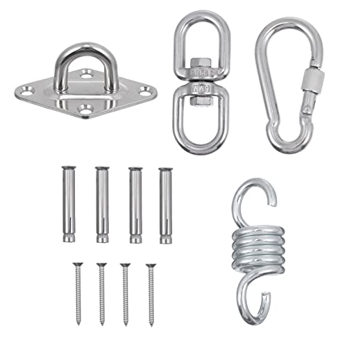 OFFIGAM 1Satz Metallschaukel Hängesessel Aufhängung mit Federknopf und Hakenhalterung Stabil und Rostfrei für Innen und Außeneinsatz für Hängematten Boxsäcke und Yogastudios OFFIGAM 1Satz Metallschaukel Hängesessel Aufhängung mit Federknopf und Hakenhalterung Stabil und Rostfrei für Innen und Außeneinsatz für Hängematten Boxsäcke und Yogastudios von OFFIGAM