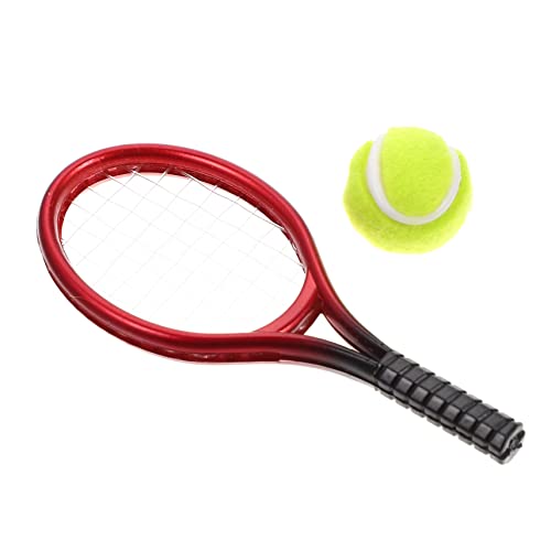 OFFIGAM 1Satz Mini Tennis für Puppenhaus Tennisschläger Ball Fotorequisite und Mini Dekoration Hochwertige für Kreative Szenen und Puppenliebhaber OFFIGAM 1Satz Mini Tennis für Puppenhaus Tennisschläger Ball Fotorequisite und Mini Dekoration Hochwertige für Kreative Szenen und Puppenliebhaber von OFFIGAM