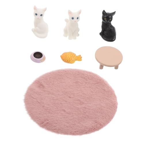 OFFIGAM 1Satz Miniatur Katzenfiguren Set Teiliges Plüsch Katzen Modell für Mikrolandschaft und Puppenhaus Dekoration Realistisch und für Kleine Räume Foto Requisiten OFFIGAM 1Satz Miniatur Katzenfiguren Set Teiliges Plüsch Katzen Modell für Mikrolandschaft und Puppenhaus Dekoration Realistisch und für Kleine Räume Foto Requisiten von OFFIGAM