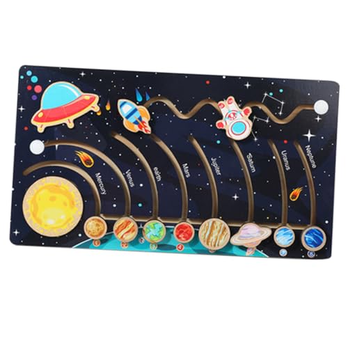 OFFIGAM 1Satz Sonnensystem Holzpuzzle für Montessori Planeten Puzzle Feinmotorik und Logischem für Kreative Entdeckungen im Weltraum von OFFIGAM