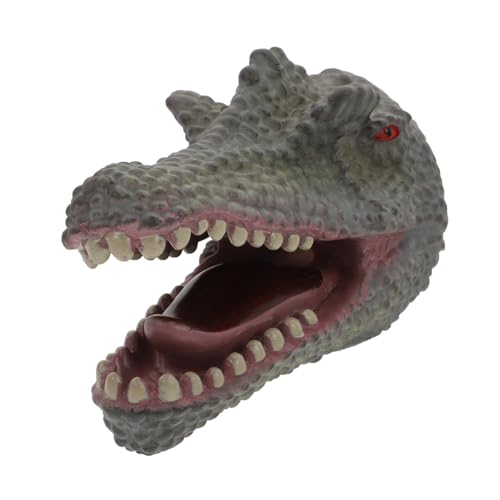 OFFIGAM 1Stück Dinosaurier Handpuppe Weiche Waschbare Hand und Fingerspielzeug Lebensechter Dino Kopf für Puppenspiel und Cosplay von OFFIGAM