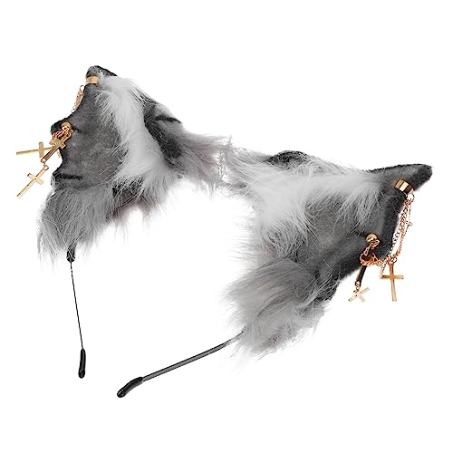 OFFIGAM 1Stück Halloween Ohrkette Haarschmuck Plüsch Teufelsfledermaus Stirnband für Halloween Partys und Stilvolles Kopfzubehör für Unvergessliche Auftritte von OFFIGAM