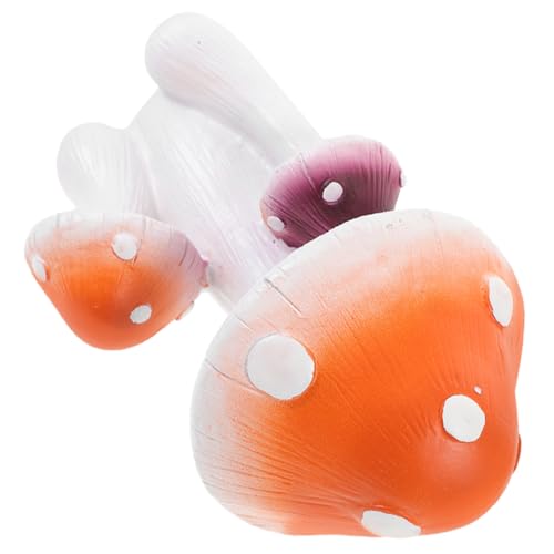 OFFIGAM 1stück Garten Deko Aus Resin Cartoon Pilz Ornament Für Outdoor Landschaftsgestaltung Rot Dekoration Für Kleine Gärten Wetterfest Und Langlebig von OFFIGAM