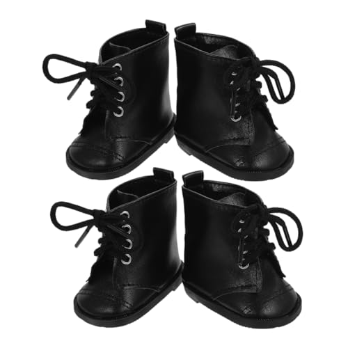 OFFIGAM 2 Paar Puppen-pu-lederstiefel, Modische Schuhe, Puppenhaus-puppenschuhe, 18-Zoll-mädchenpuppen-anziehzubehör Für Sammler von OFFIGAM