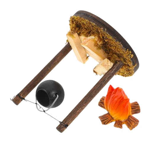 OFFIGAM 2 STK Puppenhaus-Modell Mini-Modell Mini-Herd-Dekoration Sommerstranddekoration Miniaturmodell Kamin Figur Camping Zubehör Miniatur-Puppenhausdekorationen Puppenhaus Mini-Herd Harz von OFFIGAM