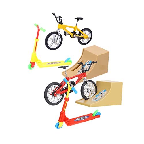 OFFIGAM 2 Sätze Mini Finger Bike Kit Faltender Scooter für Tischspielzeug für Fingermotorsport Kreatives Spielzeugset für Mädchen Langlebig und Detailreich von OFFIGAM