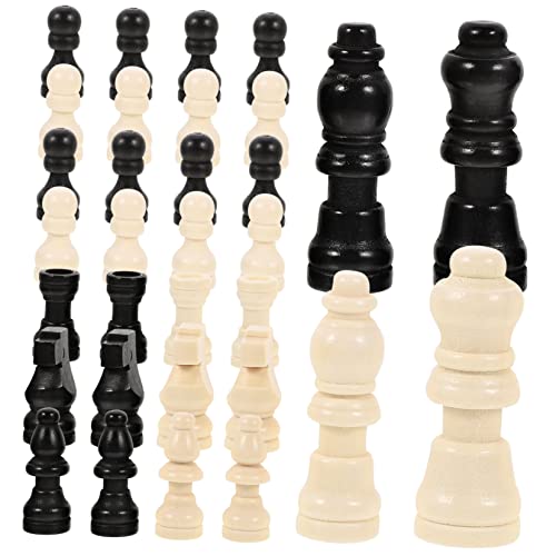 OFFIGAM 2 Sätze Mini Holz Schachspiel Set Internationale Schachfiguren Ersatz Schachstücke für Schachbrett für Brettspiele Teilige für Spaß und Unterhaltung von OFFIGAM