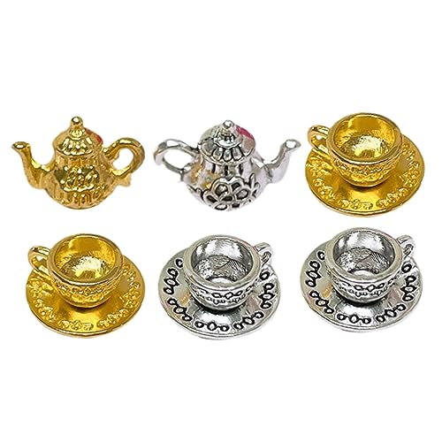 OFFIGAM 2 Sätze Mini- -Kaffeemaschine-Set puppenhauszubehör Mini-Hausdekoration Küche Rollenspiel Rollenspielset Mini-Teetasse Teezubehör Miniatur-Dinge Metall OFFIGAM 2 Sätze Mini- -Kaffeemaschine-Set puppenhauszubehör Mini-Hausdekoration Küche Rollenspiel Rollenspielset Mini-Teetasse Teezubehör Miniatur-Dinge Metall von OFFIGAM