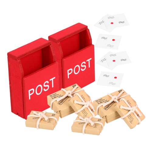 OFFIGAM 2 Sätze Miniatur Puppenhaus Briefkasten Set mit Post Sack und Teiliges Dekorationsset für Lernspielzeug Kommunikation und Frühkindlichen Bildung OFFIGAM 2 Sätze Miniatur Puppenhaus Briefkasten Set mit Post Sack und Teiliges Dekorationsset für Lernspielzeug Kommunikation und Frühkindlichen Bildung von OFFIGAM