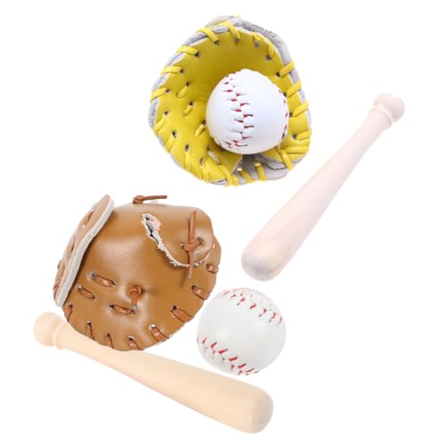 OFFIGAM 2 Sätze Miniaturisierte Baseball und Softballmodelle für Realistischen Details für Sportspielzeuge Partydekorationen und Aktives Spiel im Freien von OFFIGAM