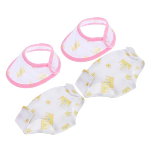 OFFIGAM Pädagogische Babypuppen-unterwäsche-lätzchen Weicher Stoff Detaillierte Designs Lerninteraktion Für Die Puppenspielzeit von OFFIGAM