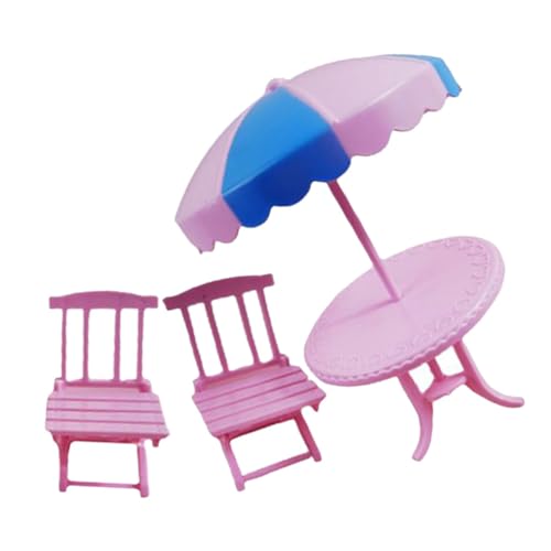 OFFIGAM Miniatur-strandstuhl-Sets Puppenhaus-Dekorationen Tisch Und Stuhl Abs-Material Für Jungen Und Mädchen von OFFIGAM