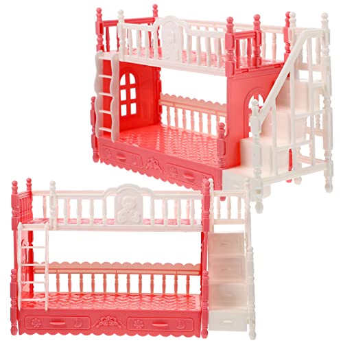 OFFIGAM Puppenhaus-Miniatur-etagenbett-Spielzeug 2 Sets Miniatur-hausbett Mit Schickem Design Für Die Fantasie Und Kognitive Entwicklung Von Kindern von OFFIGAM
