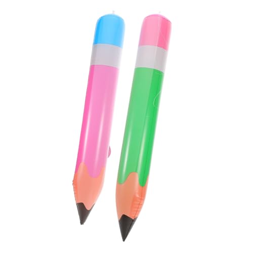OFFIGAM 2 Stück Aufblasbare Bleistift Dekorationen Teiliges Grün für Geburtstagsfeiern und Klassenzimmer Große Bleistiftballons für Schulanfang und Indoor Outdoor Events OFFIGAM 2 Stück Aufblasbare Bleistift Dekorationen Teiliges Grün für Geburtstagsfeiern und Klassenzimmer Große Bleistiftballons für Schulanfang und Indoor Outdoor Events von OFFIGAM