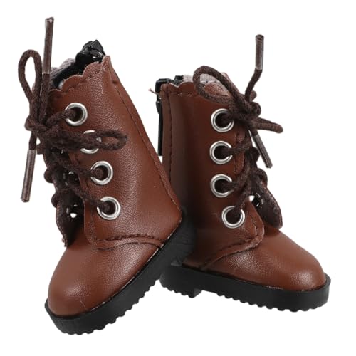 OFFIGAM 2 Stück Bjd Puppenschuhe High Top Boots für Puppen Niedliche Miniatur Stiefel für Ball Joints Detailreiche Verarbeitung Vielseitige Farbauswahl für Puppenmode von OFFIGAM