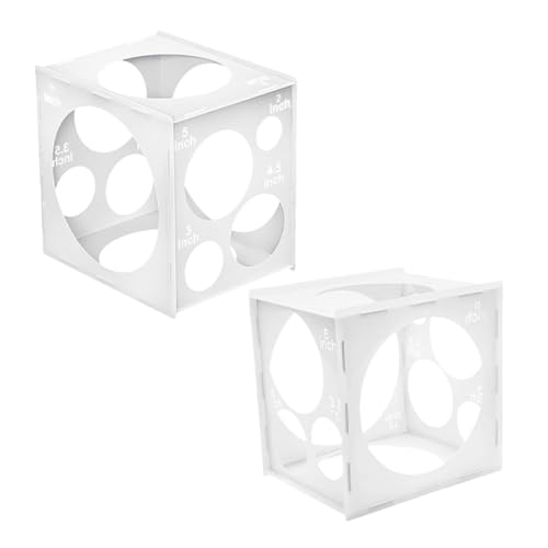 OFFIGAM 2 Stück Box Ballonmessbox Herzförmige Ballons Ballongrößenmesser Ballonexpander Werkzeug Medidor De Globos Ballonfüllwerkzeug Ballontaschen Für Den Transport Ballonboxen Weißes von OFFIGAM