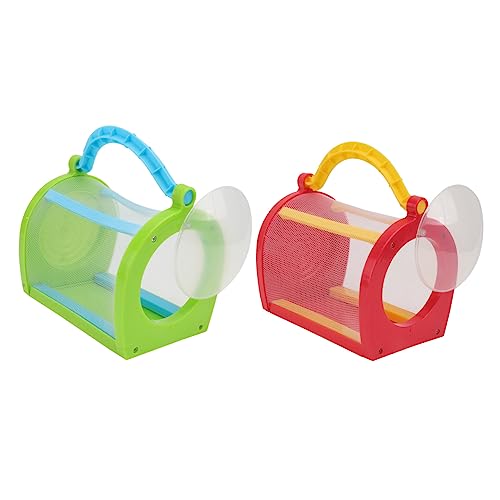 OFFIGAM 2 Stück Box Tragbarer Insektenkäfig Mückenfänger Für Draußen Für Draußen Insektenfänger Critter Barn Habitat Tragbarer Käfig Habitat Käfigfänger Habitat von OFFIGAM