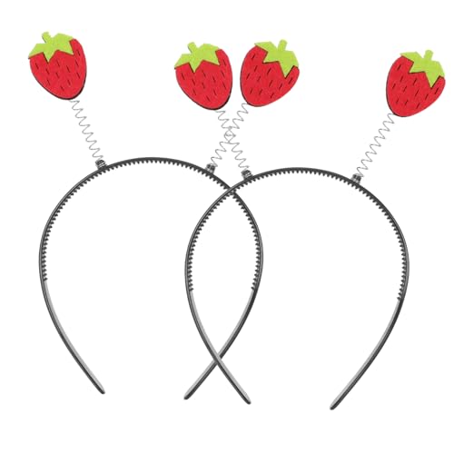 OFFIGAM 2 Stück Erdbeer Haarband für Süße Kopfbedeckung für Karneval Kostümpartys und Sommerfeste für Fruchtige Kostüme und Besondere Anlässe OFFIGAM 2 Stück Erdbeer Haarband für Süße Kopfbedeckung für Karneval Kostümpartys und Sommerfeste für Fruchtige Kostüme und Besondere Anlässe von OFFIGAM