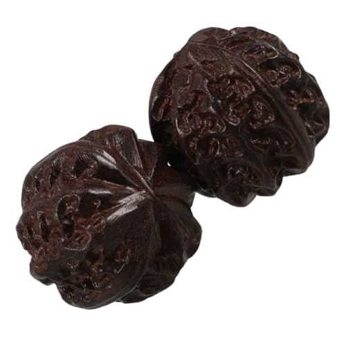 OFFIGAM 2 Stück Fitness Handball Fingergriffball Handbälle Gymnastikball Für Hände Massageball Handtrainer Übungshandball Handgymnastikbälle Handball Ball Holz Hellbraun von OFFIGAM