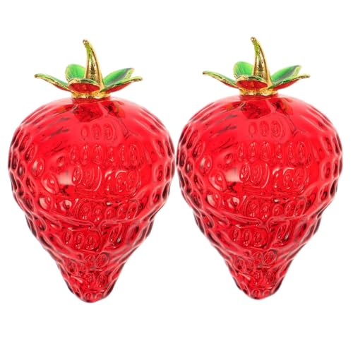 OFFIGAM 2 Stück Kristall-Erdbeere Tischdekoration Kristall Luxus Tischornament Beeren- zum ersten Geburtstag Sammlerfiguren Crystal Crafts Home Tabletop dekorativer Fruchtschmuck rot OFFIGAM 2 Stück Kristall-Erdbeere Tischdekoration Kristall Luxus Tischornament Beeren- zum ersten Geburtstag Sammlerfiguren Crystal Crafts Home Tabletop dekorativer Fruchtschmuck rot von OFFIGAM