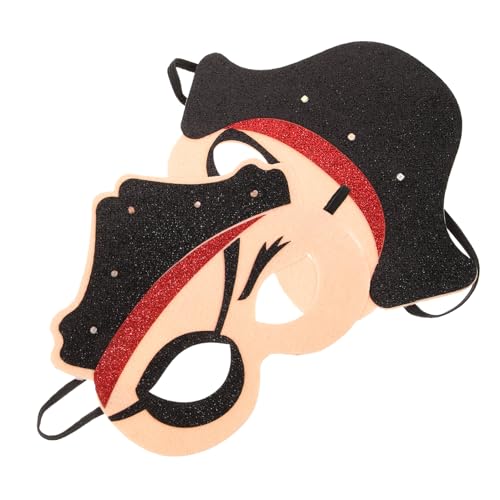 OFFIGAM 2 Stück Leuchtende Piratenmaske für Cosplay Halloween Partydekoration Handgefertigte Filzmaske für Jungen und Mädchen für Kreative Spielideen und Festlichkeiten OFFIGAM 2 Stück Leuchtende Piratenmaske für Cosplay Halloween Partydekoration Handgefertigte Filzmaske für Jungen und Mädchen für Kreative Spielideen und Festlichkeiten von OFFIGAM