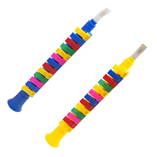 OFFIGAM Mundharmonika-spielzeugset – 2-teiliges Kinderspielzeug Aus Kunststoff Flöte Pädagogisches Musikinstrument Für Kleinkinder von OFFIGAM