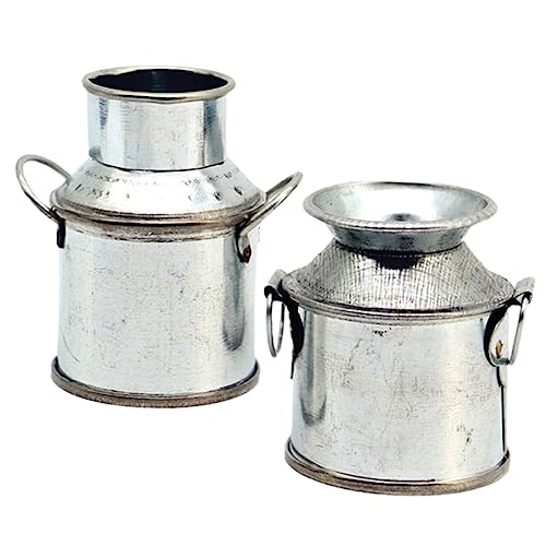 OFFIGAM 2 Stück Mini Eimer Latte Flasche Puppenhaus Vase Mini Puppe DIY Puppenhaus Bausatz Dampfgarer Vollmilch Laktose Kaffeesirup Mini Vers Lebensmittelsirupspender von OFFIGAM