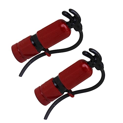 OFFIGAM 2 Stück Mini Feuerlöscher Dekorationen Feuerlöscher Für Zuhause Medaillon des Deckels Kleine Häuser Feuerlöscher Kleine Häuser Outdoor Ornamente Legierung Rot von OFFIGAM