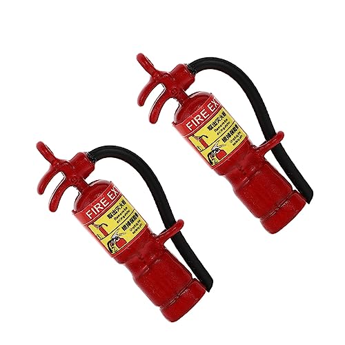 OFFIGAM 2 Stück Mini-Feuerlöscher Miniatur-Feuerlöscher klein wohnaccessoires Miniatures metalldeko Miniatur-Landschaftsverzierungen Leichtmetall-Feuerlöscher-Modelle Legierung von OFFIGAM