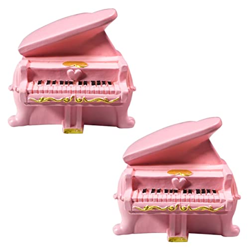 OFFIGAM 2 Stück Mini Klavier Modelle Resin Piano Dekoration für Miniatur Landschaften Kreative DIY Accessoires für Puppenhäuser und Miniaturräume Pinke Farbvariante OFFIGAM 2 Stück Mini Klavier Modelle Resin Piano Dekoration für Miniatur Landschaften Kreative DIY Accessoires für Puppenhäuser und Miniaturräume Pinke Farbvariante von OFFIGAM