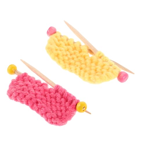 OFFIGAM 2 Stück Mini Strickmützen für DIY Bastelarbeiten Handgefertigte Wollmützen für Puppenhaus Zubehör Kreative Dekoration und Schmuckgestaltung Wassermelonenrot Zitronengelb OFFIGAM 2 Stück Mini Strickmützen für DIY Bastelarbeiten Handgefertigte Wollmützen für Puppenhaus Zubehör Kreative Dekoration und Schmuckgestaltung Wassermelonenrot Zitronengelb von OFFIGAM