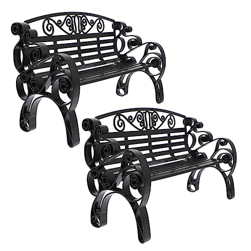 OFFIGAM 2 Stück Mini-Stuhl Miniatur hühner gieskanne kinderspielzeug swor Cute Decoration Verzierungen für Parkbänke Modell Einer Märchengartenbank Plastik Black OFFIGAM 2 Stück Mini-Stuhl Miniatur hühner gieskanne kinderspielzeug swor Cute Decoration Verzierungen für Parkbänke Modell Einer Märchengartenbank Plastik Black von OFFIGAM
