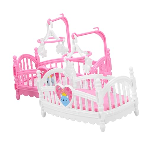 OFFIGAM 2 Stück Mini-möbel Schwimmbad Puppenbett Mini-Modelle Puppenhaus-miniaturen Mini- -Ornament-miniaturen Mini -krippe Miniatur-puppenkrippe Puppenträger Dekoration Abs von OFFIGAM