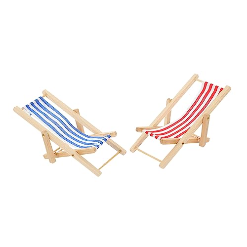 OFFIGAM 2 Stück Miniatur Liegestuhl Faltbare Puppenhaus Möbel Dekorative Strandliegen für Einzigartiges Design für Mikrolandschaften und Miniaturhäuser Stimuliert Zufällige Farbe OFFIGAM 2 Stück Miniatur Liegestuhl Faltbare Puppenhaus Möbel Dekorative Strandliegen für Einzigartiges Design für Mikrolandschaften und Miniaturhäuser Stimuliert Zufällige Farbe von OFFIGAM
