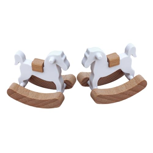 OFFIGAM 2 Stück Miniatur Schaukelpferd aus Holz für Puppenhaus Dekoratives für Kinderzimmer Langlebiges und Sicheres Miniaturmöbel als Verschönerung von Räumen OFFIGAM 2 Stück Miniatur Schaukelpferd aus Holz für Puppenhaus Dekoratives für Kinderzimmer Langlebiges und Sicheres Miniaturmöbel als Verschönerung von Räumen von OFFIGAM