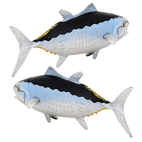 OFFIGAM 2 Stück Realistische Fischmodelle für Dekorative Meereslebewesen Spielzeuge Kreativität und Farbwahrnehmung für Aquarium und Lernspielzeug von OFFIGAM