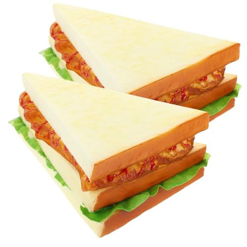 OFFIGAM 2 Stück Realistisches Sandwich Modell PU Kunst Sandwich Deko für Fotografie Küchen und Party Dekoration Requisiten für Jungen und Mädchen OFFIGAM 2 Stück Realistisches Sandwich Modell PU Kunst Sandwich Deko für Fotografie Küchen und Party Dekoration Requisiten für Jungen und Mädchen von OFFIGAM