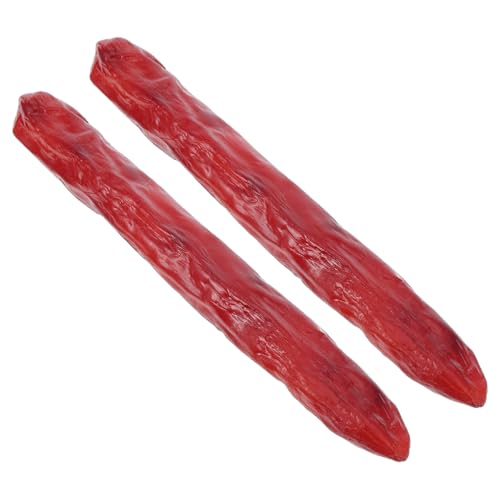 OFFIGAM 2 Stück Simuliertes Wurstmodell Lebensechte Wurst Künstliches Lebensmittelmodell Requisiten Wurst-Fotografie-Requisite Gefälschter Simulation Würste Künstliche Wurst PVC von OFFIGAM