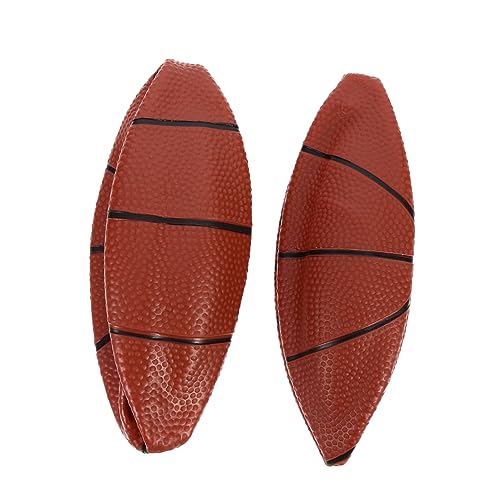 OFFIGAM 2 Stück aufblasbarer Ball für kinderspielzeug Sport flummiset spielsachen hüpfendes Basketballspielzeug interaktiver Kleiner Basketball PVC Brown von OFFIGAM