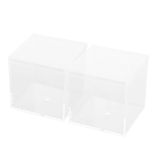 OFFIGAM 2 Stücke Box Der Würfel Display Box Klar Boxen Kleine Boxen Mit Deckel Transparent Acryl von OFFIGAM