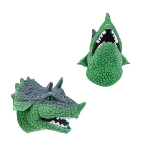 OFFIGAM 2 Stücke Dinosaurier-Handpuppe Finger Puppets Pädagogisches Handpuppe für Rollenspielzeug Kreatives Rollenspiel Handpuppe Green von OFFIGAM
