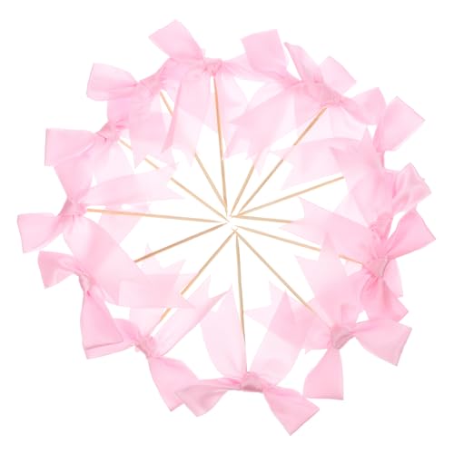 OFFIGAM 20 Stück Bowknoten Tortendeko Süße Cupcake Picks für Hochzeiten Geburtstagsfeiern und Besondere Anlässe Robuste Schleifen für Stilvolle Desserts von OFFIGAM