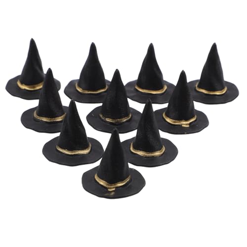 OFFIGAM 20 Stück Halloween Hexenhüte Leuchtende Hexenhüte Hüte Zum Basteln Mini Sachen Hut Requisite Miniatur Hexendekor Grüner Hexenhut Mini Hüte Zum Basteln Winziger Kunststoff von OFFIGAM